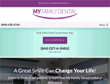 Tablet Screenshot of myfamilydental.com